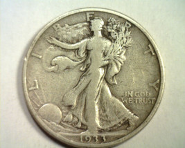 1933-S Walking Liberty Half Very Fine Vf Nice Original Coin From Bobs Coins - £31.27 GBP