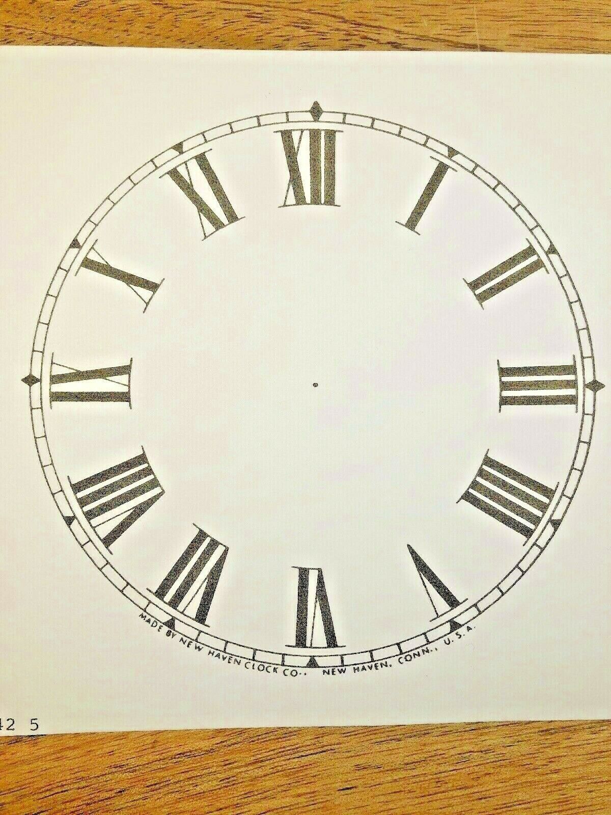 5&quot; New Haven Clock Paper Dial, Roman             (Lot 178) - $6.98