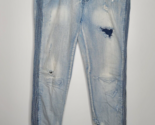 MNML Mens Jeans 40 Ankle Zip Jeans Denim Blue Distressed Button Fly 40x33 - $39.99