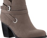 Style &amp; Co Women Strappy Ankle Booties Zolaa Size US 9M Taupe Faux Suede - £23.36 GBP