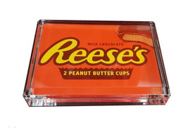 Reese&#39;s Peanut Butter Cups Acrylic Executive Display Piece Desk Top Paperweight - £11.46 GBP