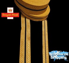 Mylar braid Gold trim&quot; 2.5 MM&quot; For  Uniform&#39;Vestment Gallons&#39;Fancy Costume. - $4.91