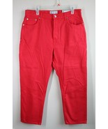 NWT Everlane 32 Ankle Crop 100% Cotton Red High Rise 90s Cheeky Straight... - £40.34 GBP