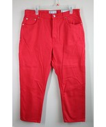 NWT Everlane 32 Ankle Crop 100% Cotton Red High Rise 90s Cheeky Straight... - $51.30