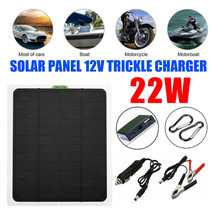 Trickle Charger 22W Solar Panel Kit 12V Battery Charger Maintainer Boat RV Car - $37.99