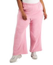 Grayson Threads Black Womens Trendy Plus Size Los Angeles Wide-Leg Pants,Pink,1X - £38.71 GBP