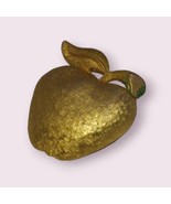 Vintage Apple Brooch by Coro brushed gold discoloration on leaf, - £15.96 GBP