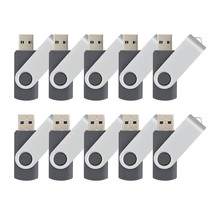 Kootion 10 Pack/lot 1GB Metal Swivel USB 2.0 Flash Drives Thumb Memory U Disk - $33.63