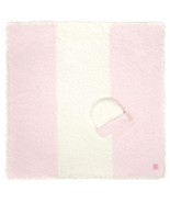 Kashwere Baby Blanket with Cap - Center Stripe Pink and Cream - £53.51 GBP