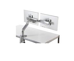 M8 Humanscale Monitor Arm Cross Bar, Dual Monitor Arm, Clamp Mount, Silv... - $7,142.02 MXN