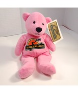 NEW Silver Dollar City teddy bear plush pink beanie bean bag toy 2011 so... - €12,86 EUR