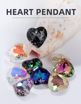 Heart Pendant K9 Faceted Glass Rhinestone 9 Beautiful Colors - $4.64+