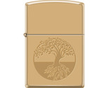 Zippo Lighter - Tree Of Life on High Polish Brass - 856183 - $39.54