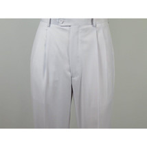 Men Apollo King Band Collarless Church Suit Mandarin 5 Hidden Buttons AG58 White image 13