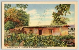 Old Home of Kit Carson Near Las Animas Colorado Postcard Travel Vtg Linen - £9.57 GBP