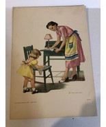1957 Vintage Church Lithograph Dancing With Mother 12 1/2” Tall - $7.91