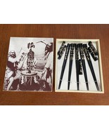 Wajima Japanese Boxed Set Of 5 Crane Bird Lacquered Chopsticks plus 5 Rests - $48.00