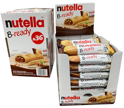 Nutella B-Ready 36 Ct Crispy Wafer Filled With Nutella Hazenut Spread Wi... - £24.35 GBP