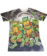 NICKELODEON TMNT TURTLES MEN  SMALL SUBLIMATED GRAPHIC TEE NEW - £15.00 GBP