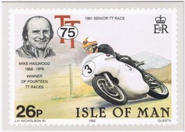 Postcard Mike Hailwood TT Races Isle Of Man UK - £2.32 GBP