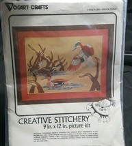 Creative Stitchery Kit Duck Pond Vogart Crafts #2203 9" x 12" Picture Kit  - $15.83