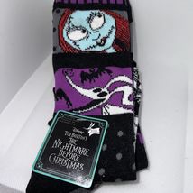 DISNEY 2 Pairs THE NIGHTMARE BEFORE CHRISTMAS JACK SKELLINGTON SALLY LON... - $19.79