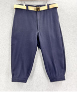 Vintage Woolrich Knickers Wool Riding Pants Men&#39;s 34 Navy Blue Talon Zip... - $68.58 CAD