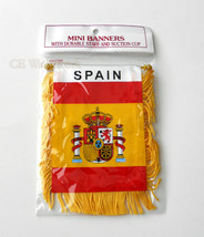 Spain Spanish Mini Polyester International Flag Banner 3 X 5 Inches - £4.43 GBP