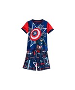 Marvel Captain America 2 PC Short Sleeve Pajama Set Boy Size 5/6 - €17,15 EUR