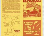 Jackson New Hampshire Brochure Resort Village Mt Washington Valley  - $17.82