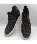 Kelly and Katie Women&#39;s Leopard Print High Top Pull On Sneakers Stretch ... - £25.64 GBP