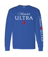 Michelob Ultra Sleeve Print Long Sleeve Shirt Blue - £35.37 GBP