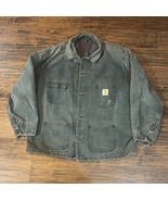 Vintage CARHARTT CB143 Made In USA Chore Jacket Coat Men’s Size L Blanke... - $118.79
