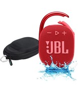 Jbl Clip 4 Waterproof Portable Bluetooth Speaker Bundle With Megen, Red - £62.14 GBP