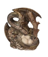 Vintage Dragon 9&quot; Sculpture Statue Painted Ceramic DHM 1995 - £30.30 GBP