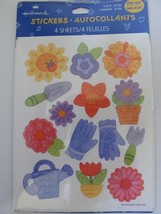 NIP Vintage Hallmark Gardening Garden Theme Stickers Watering Can Trowel Flowers - £3.90 GBP