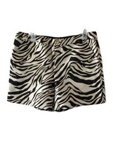 Lilly Pulitzer Gretchen High Rise Jacquard Shorts Size 10 Black White Zebra NWT - $60.56