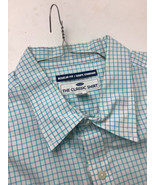 Old Navy Mens The Classic Shirt  Size XXL TTG Regular Fit Teal Blue Check - $9.30