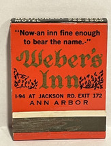 Vintage Matchbook Webber&#39;s Inn Jackson Rd. Ann Arbor, MI - €3,81 EUR