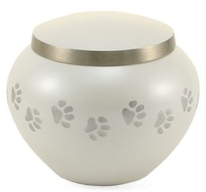 Small/Keepsake Pearl Brass Odyssey Funeral Cremation Urn, 25 cubic inches - £51.85 GBP