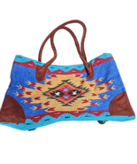 Southwestern Duffel Bag NEW Go West Travel Bag Turquoise Red Black - $49.99