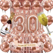 30Th Birthday Decorations For Women, Rose Gold 30 Birthday Party Decoration For  - £25.49 GBP