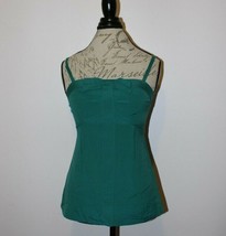 Marc by Marc Jacobs Green Silk Blend Size 6 Stripe Bow Spaghetti Top Y2K Style  - £32.96 GBP