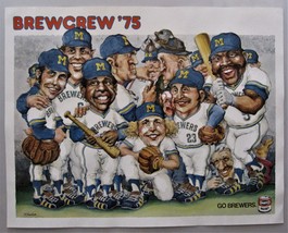 1975 Brewers Poster Rare from Mautz  Mickey Mantle - £159.86 GBP