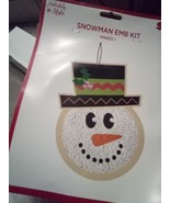 Snowman Embroidery Kit - Ornament/Hanging Decor Kit - Makes 1 - Holiday ... - $16.24 CAD