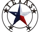 Oversized 40&quot;D Vintage Rustic Western Texas Star Metal Wall Circle Sign ... - $99.99