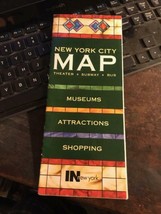 New York City Subway Map 2005/2006  Shopping  Attractions  Museums Foldable - $73.98 MXN