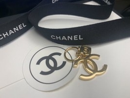 CHANEL Beauty VIP Gift HOLIDAY Chanel Gold Logo CHARM Pendant 2023 Genui... - £20.50 GBP