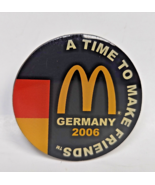 Mcdonalds Germany 2006 A Time To Make Friends Round Lapel Pin Collectible - $236.38 MXN