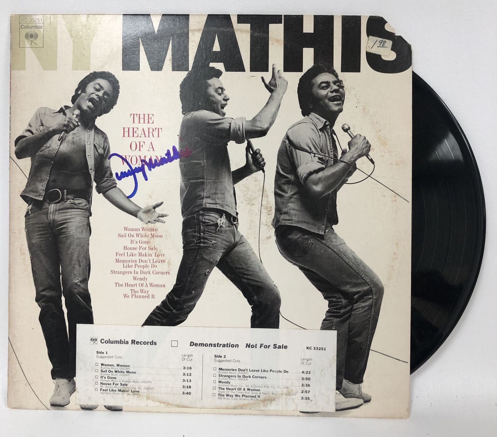 Primary image for Johnny Mathis Signed Autographed "The Heart of a Woman" Record Album